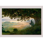 Открытка. Толкин. Властелин колец. Волшебник. Маг. Гендальф. Пейзаж. Закат (чистая)