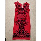 Шикарное красное платье с набивным бархатным узором, фирма ECI, НЬЮ ЙОРК