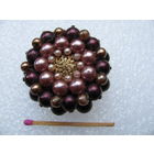 Брошка винтажная ЧССР. Вишневые жемчужины