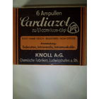 Старинная оригинальная аптечная упаковка Cardiazol 6 Ampullen zu 1,1ccm.Немецкой фирмы KNOLL A.-G. Начало XX-го века.