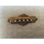 Брошь под Бронзу с жемчугом Англия 60-е