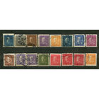 Король Густав V. Стандартный выпуск. Швеция. 1921-1936. Серия 16 марок