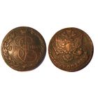 5 копеек 1780 ЕМ Коллекционное состояние!