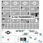 Декали для модели самолёта - высота букв AF - 3 мм.