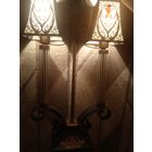 Светильник настольный дуэт около 46 см высота 28.5 см ширина 14 глубина.