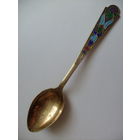 Ложка чайная с эмалью - серебро 875 проба