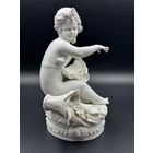 Скульптура знак зодиака. Овен. Бисквит. 19 век. С рубля!