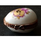 Миниатюрное яйцо шкатулка Reutter Porzellan Германия винтаж фарфор бронза