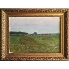 Азгур Г.Г"Стожки",1953 г. 24,5х34,5 см.Х/М на картоне.