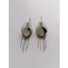 Серьги, серебро, натуральный камень, торги с Рубля