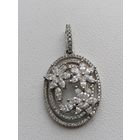 Кулон серебро 925 пр фианиты