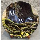 Декоративная настенная фарфоровая тарелка Royal Doulton Барсук в дозоре. Англия. 1990 год. 20.5 см