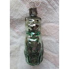 Редкая елочная игрушка "Кошка". Стекло, СССР