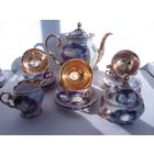 Сервиз WALBRZYCH. Фарфор перламутр позолота. 6 персон.