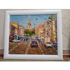 Потворов В. "Прогулка по невскому проспекту", х.м. 50х60см. 2022г.