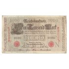 Германия 1000 марок 1910 г. Красная печать