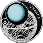 10 рублей 2012 Республика Беларусь Уран Солнечная система в капсуле пруф сертификат