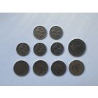 Монеты ФРГ. 1,2 марки, 50 пфеннигов.