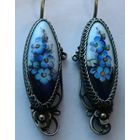 Красивые серьги. Финифть. Все лоты с 1 рубля!