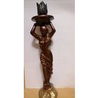 Девушка ню статуэтка подсвечник металл