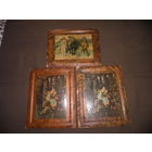 Художественное паспарту с репродукцией Иван царевич на сером волке и Три богатыря.60-е г.СССР.С рубля.