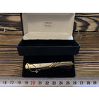 Зажим для галстука с цепочкой, новый, позолота