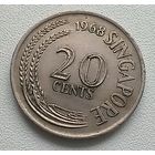 Сингапур 20 центов, 1968.  5-12-29