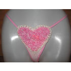 Трусики-стринги женские,с приколом:"Cердце-признани е" I Love you,новые,р.M/L,фирмы TEZENIS.