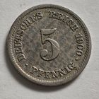 1900 год Германия 5 пфеннигов