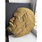Огромный больших размеров настенный барельеф В. И. Ленин СССР