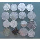 Аукцион с рубля 16 серябрянных монет РИ.