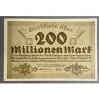 Банкнота 200 миллионов марок 1923 год. Бремен. Веймарская республика.