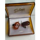 Запонки янтарь