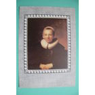 Открытка для картмаксимума (без марки), Рембрандт, Портрет Бартье Мартенс Доомер; оформление Дергилева И.; 1982, 1983, чистая.