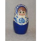 Матрешка под гжель разборная 6,5 см