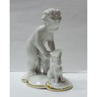 Статуэтка фарфоровая "Мальчик с зайцем" 60-70-е годы Германия. Высота 12 см.