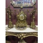 Роскошные, огромные, каминные часы с канделябрами, бронза, Европа, много лотов с рубля