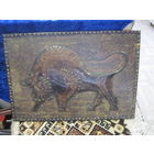 Панно-чеканка медная Зубр 37,5х26 см.