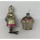 Ёлочная игрушка Красная Шапочка корзинка СССР цена за всё