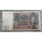 Werty71 Германия 20 марок 1924 1929 банкнота