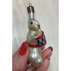 Елочные игрушки, стекло, заяц с барабаном