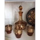 Набор для водки винтаж коньячное стекло Графин и 3 рюмки  Уточняйте наличие до выкупа лота