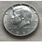 США 1/2 доллара 1967 Кеннеди (Филадельфия) - серебро, состояние!
