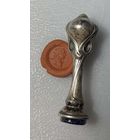 Серебряная дворянская печать. Арт-нуво.