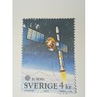 Марка Швейция 1991 год  На марке изображен шведский телекоммуникационный спутник Tele-X.