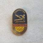 Значок. Олимпийские виды спорта. Гимнастика. Упражнения на гимнастическом коне. Москва 80.