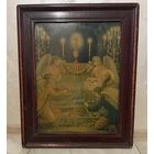 Старинная литография в раме