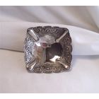 Икорница Орешница 10,0 х 10,0 см Серебрение 01