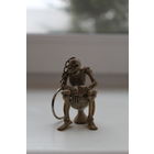 Редкий прикольный брелок из 90-х "Скелет с сигаретой в раздумьях о бытье"