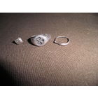 Серебряные перстень,кольцо с камушками и серёжка.С рубля.